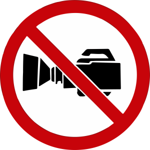 No photo or films 禁止摄像